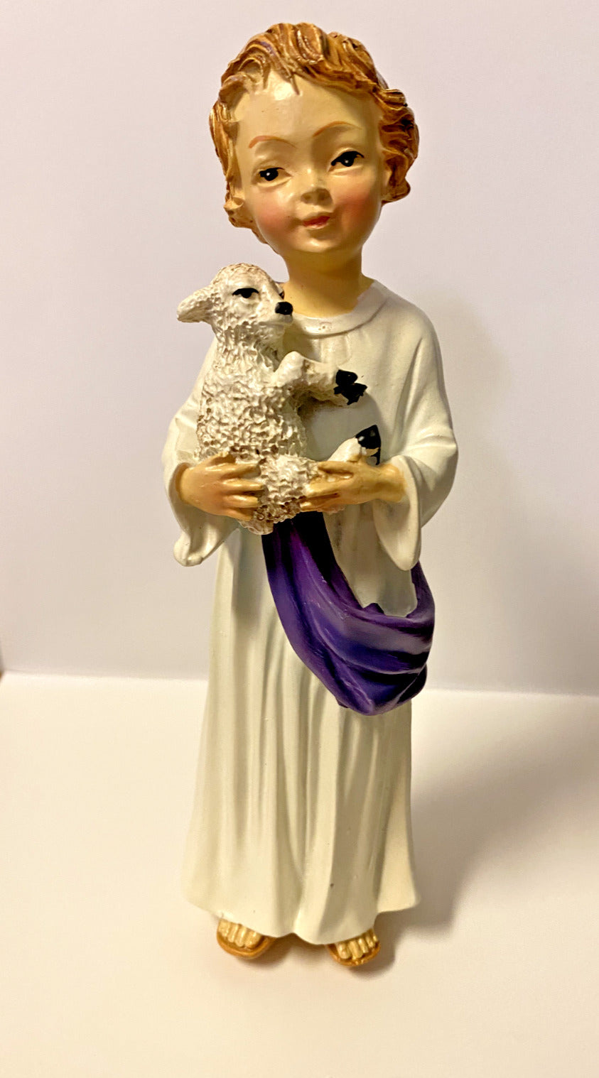 Boy Jesus with Lamb  7"  Statue, New #AB-199