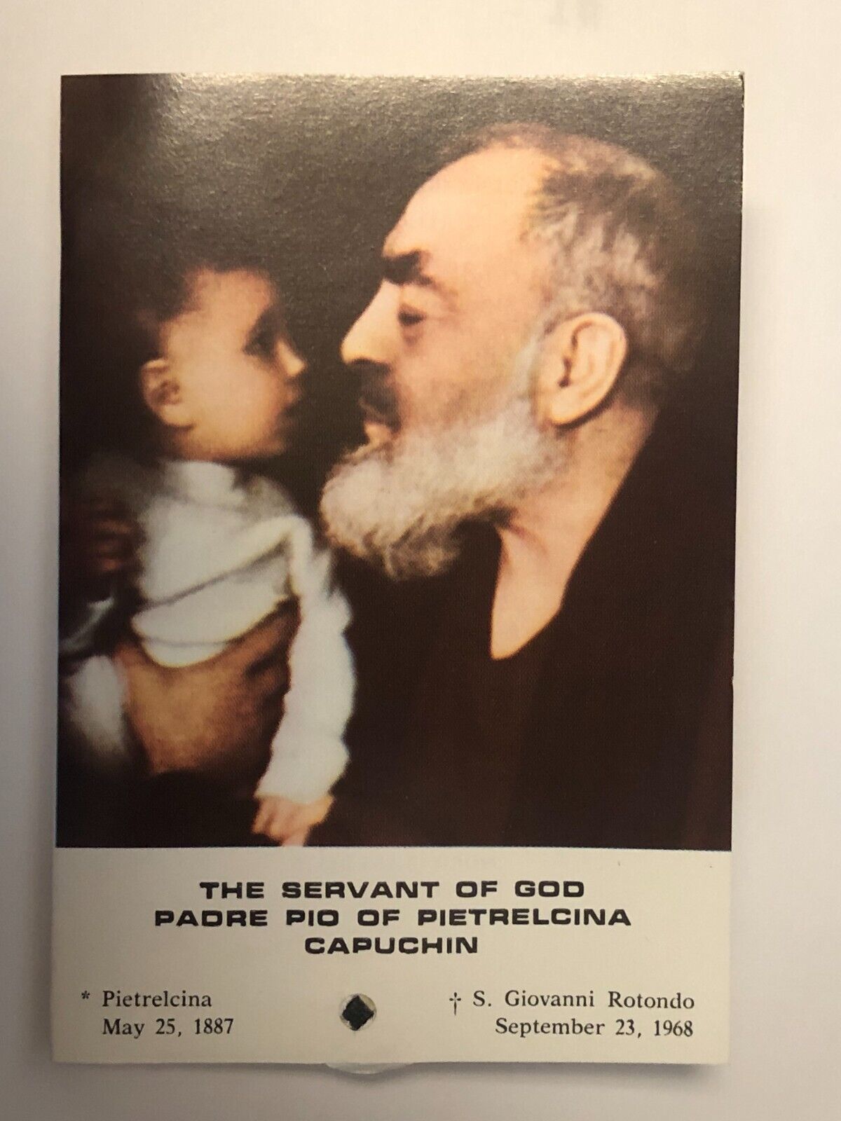 Padre Pio Prayer & Efficacious Novena Folder + 3rd Class Relic, New From Italy - Bob and Penny Lord