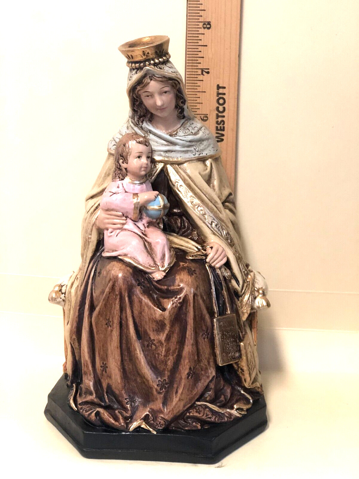 Our Lady of Mount Carmel 8" Statue, New from Colombia - Bob and Penny Lord