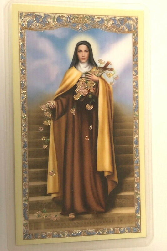 Saint Therese of Lisieux/St Therese of the Child Jesus LaminatedPrayer Card, New