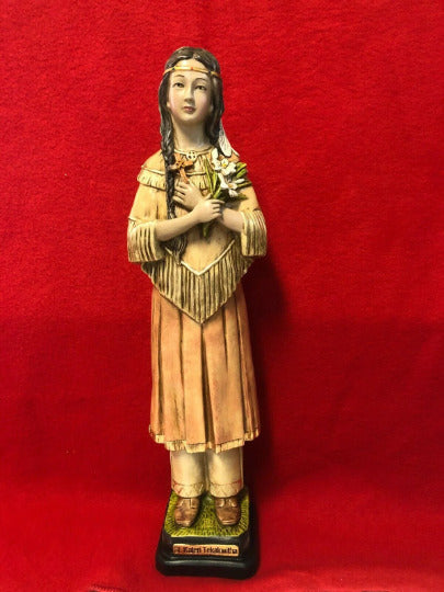 Saint Kateri Tekakwitha Statue 16" New From Colombia Free Shipping