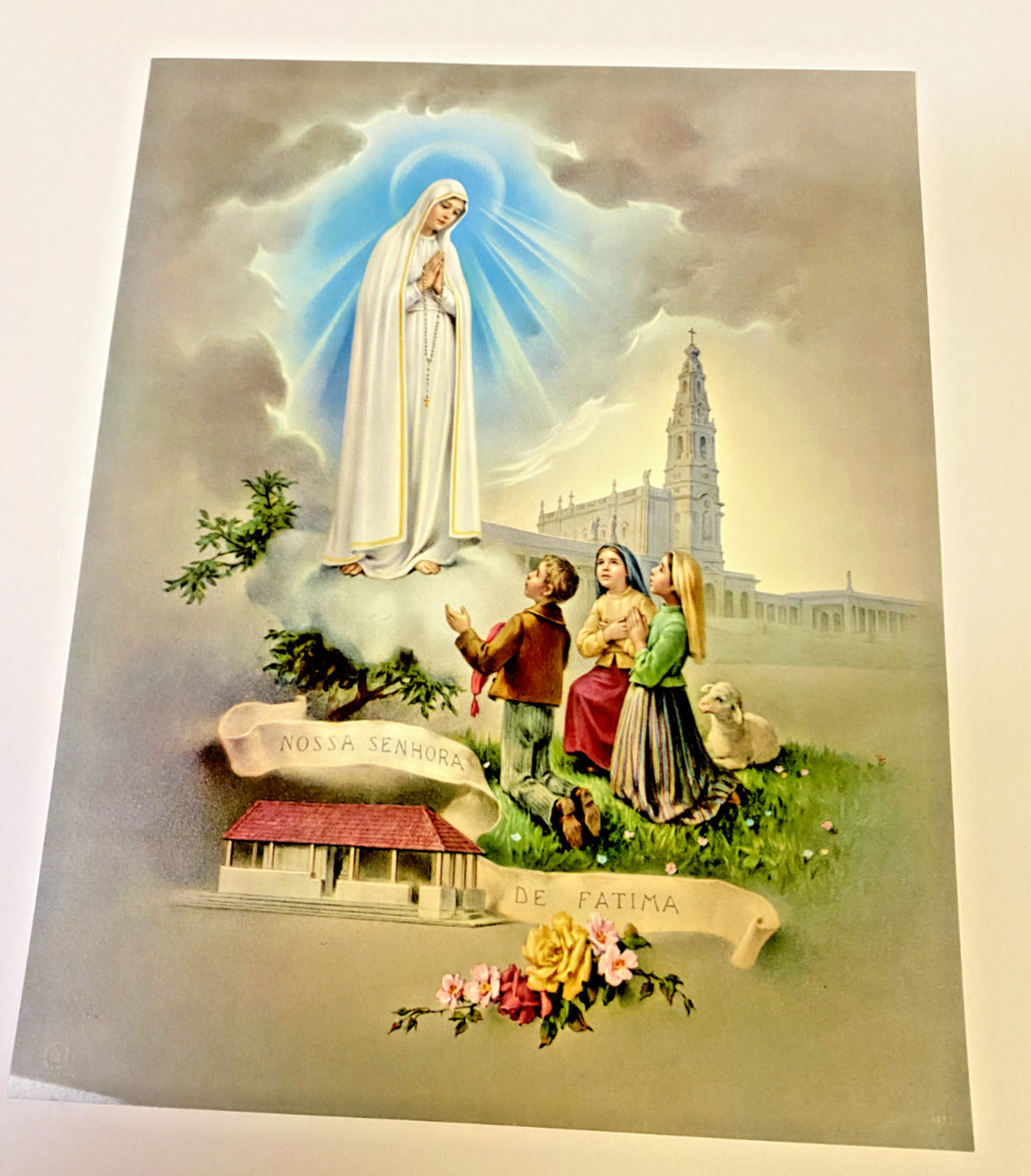 Our Lady of Fatima with Children  8" x 10" Image Print, New From Japan #AB-099-J - Bob and Penny Lord