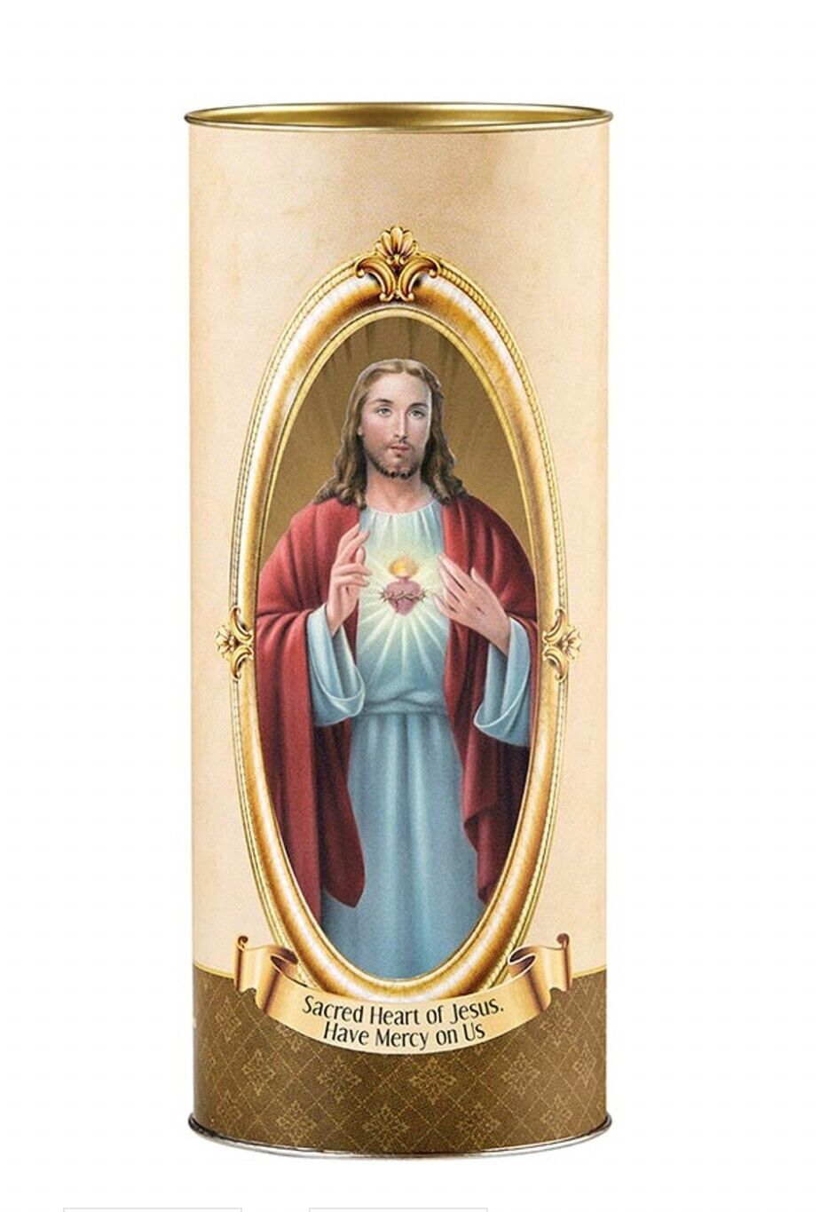 Sacred Heart of Jesus 5.75" Votive Candle, New #AB-216 - Bob and Penny Lord