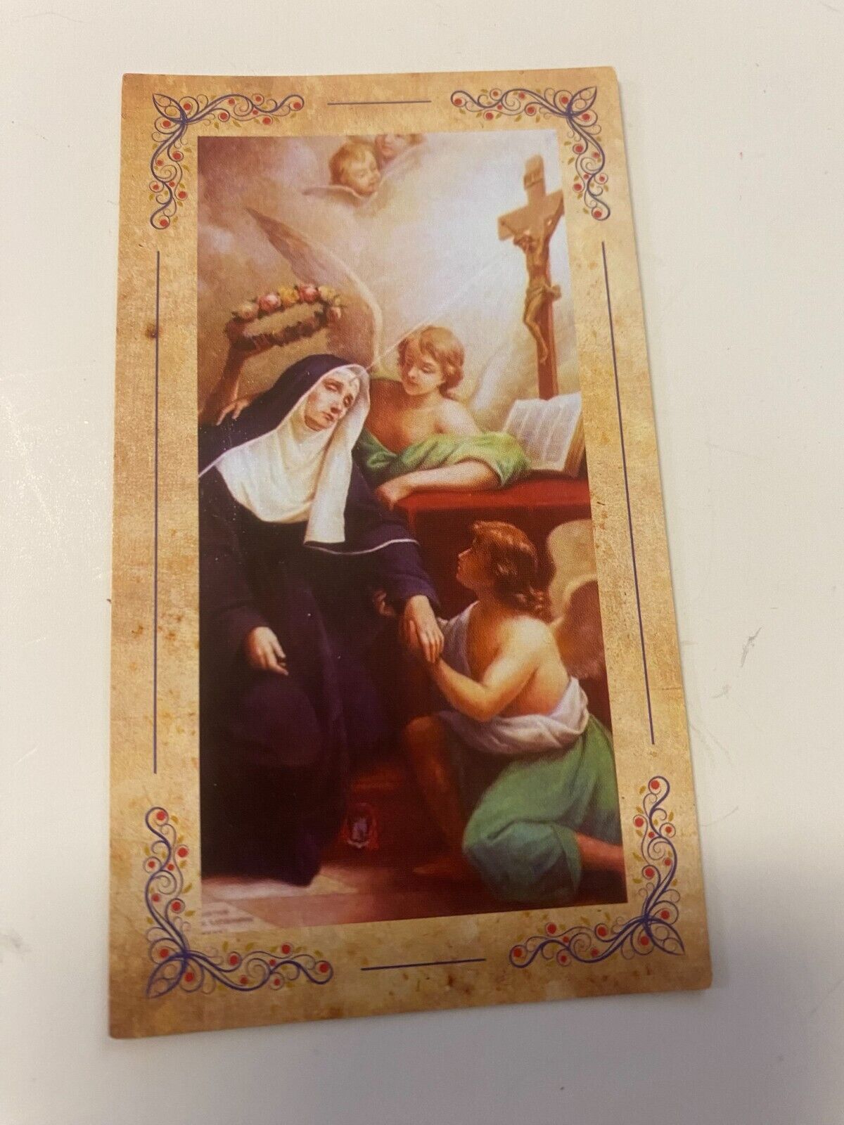 Saint Rita of Cascia 3.75" H Statue+ Prayer Card & Bio, New Free Shipping