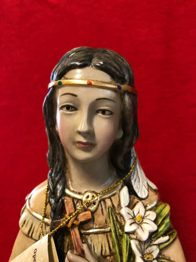 Saint Kateri Tekakwitha Statue 16" New From Colombia Free Shipping