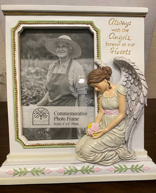 Memorial Kneeling Angel Photo(4"x6") 8" Frame, New #AB-186 - Bob and Penny Lord