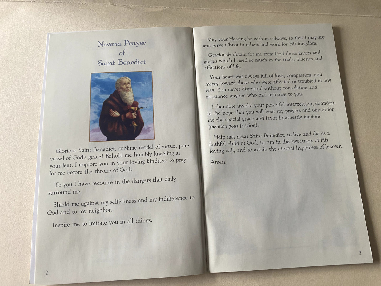 Saint Benedict Novena, New