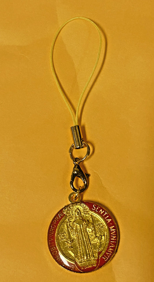 Saint Benedict Medal Phone Charm,  New from Japan #GFTSHP - Bob and Penny Lord