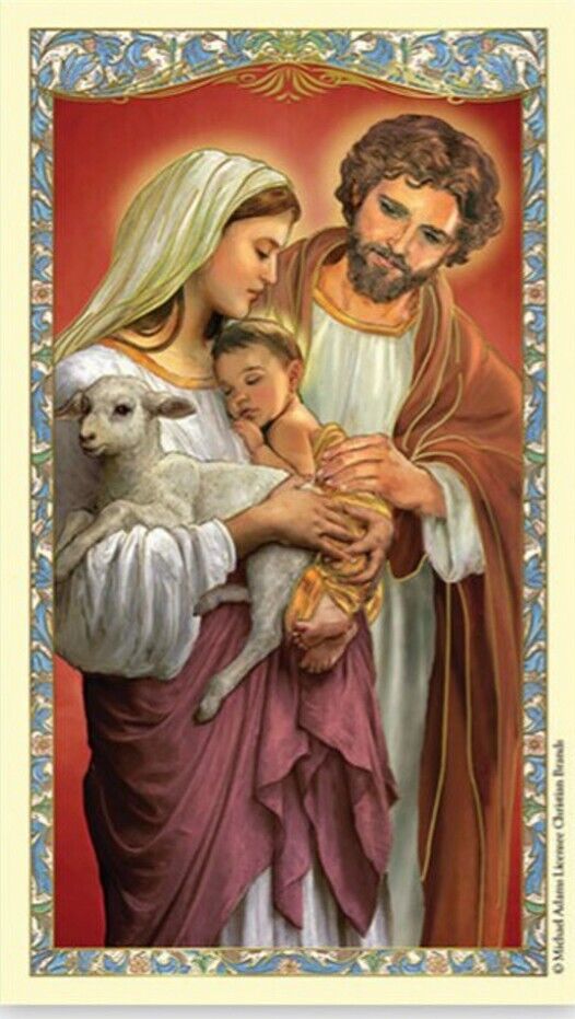 Holy Family Laminated "Family Prayer" Card, New #PCL-54