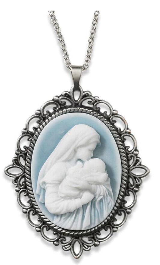 Mother's Kiss Cameo Pendant 18" L Necklace, New # AB-97-1