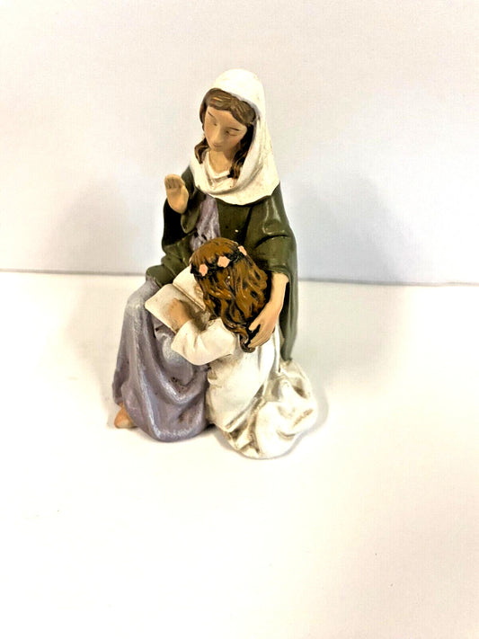 Saints Anne & Blessed Mother Mary 2.75"H Statue,  New #RM-008