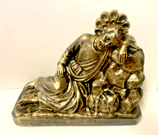 Sleeping Saint Joseph Bronze Finish 6" Statue, New #AB-192 Free Shipping