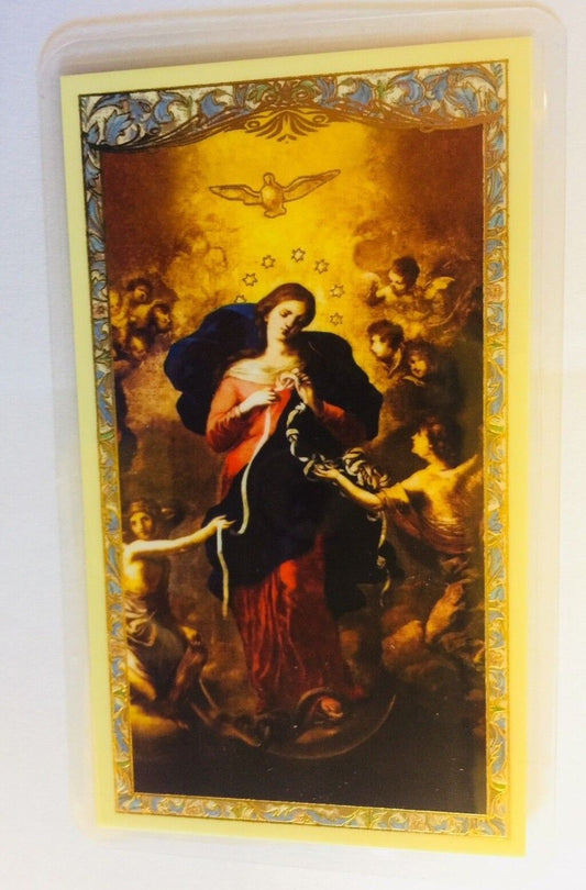 Our Lady Undoer (Untier) of Knots Laminated Prayer Card, New