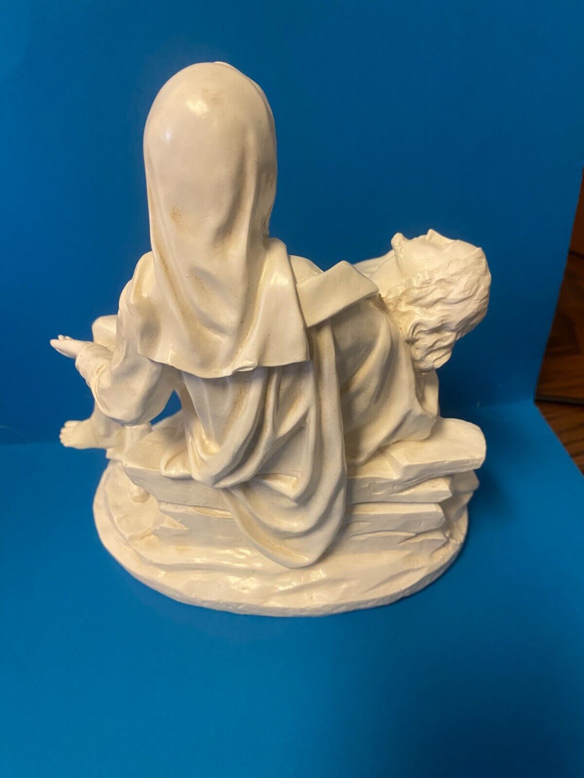 Pieta Stone Finish Statue, 7.25" New #AB-142