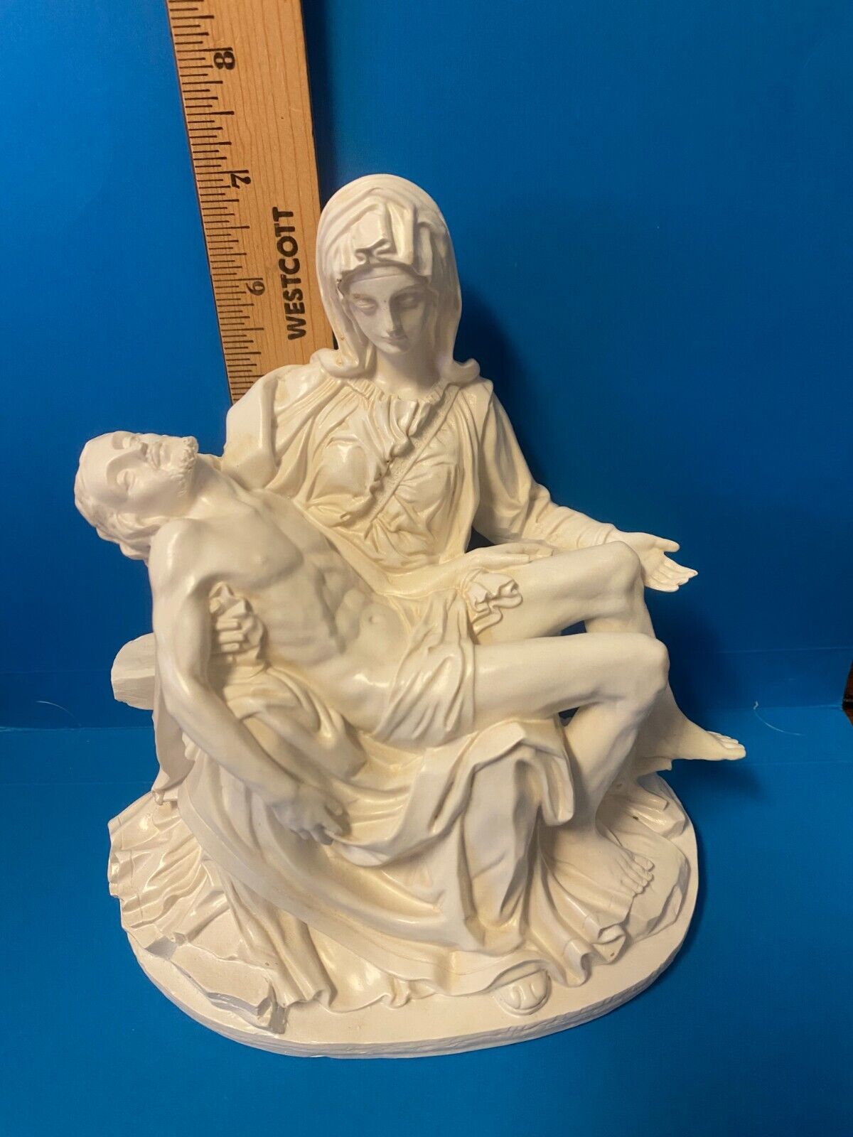 Pieta Stone Finish Statue, 7.25" New #AB-142