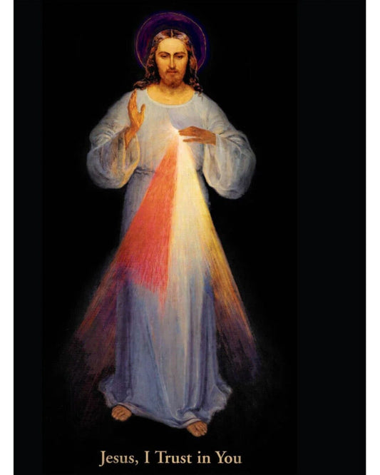 8" X 10" LINEN TEXTURED PRINT OF THE DIVINE MERCY (VILNIUS)