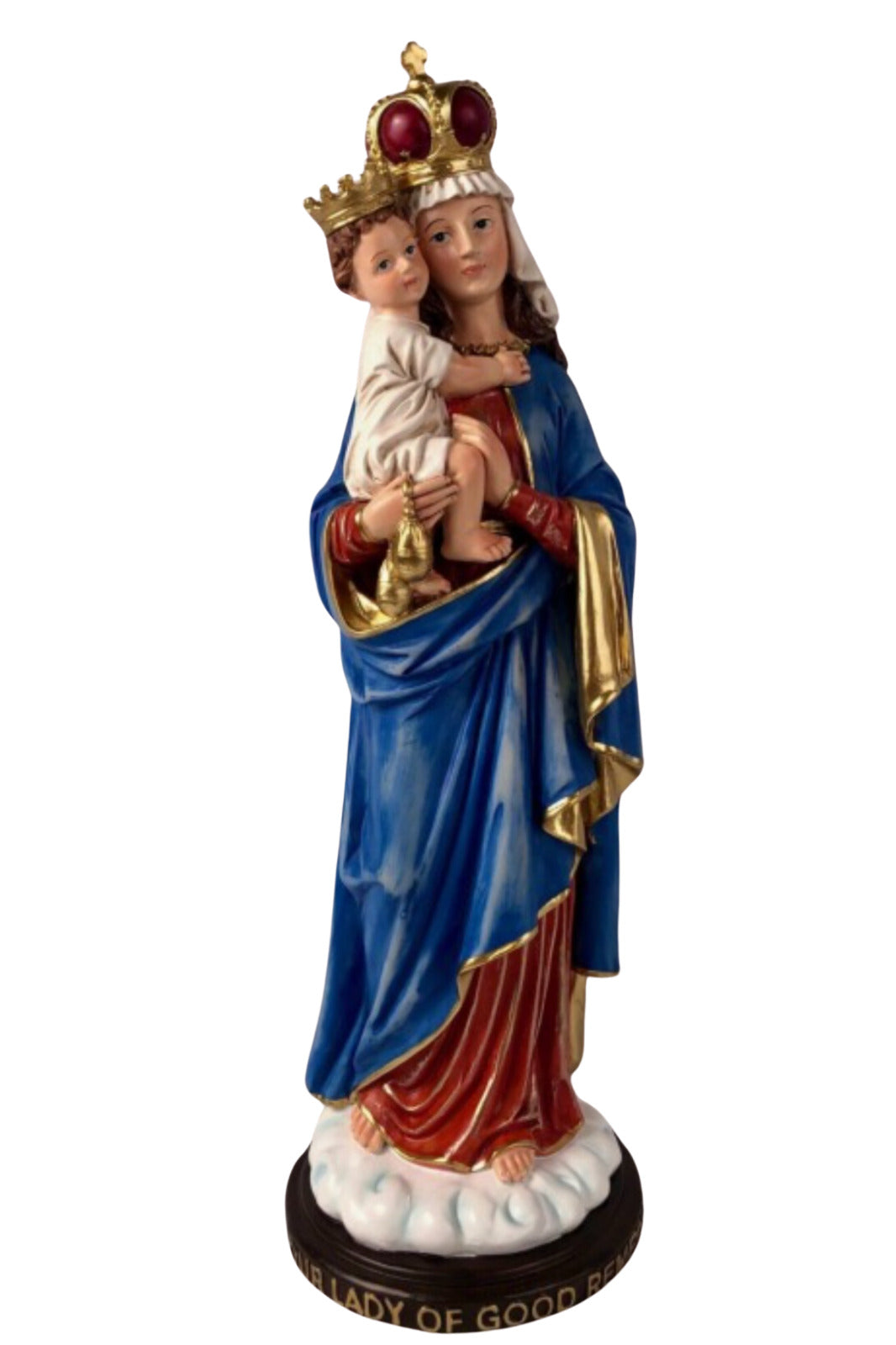 14 inch Our Lady of Good Remedy Statue hand made in Colombia