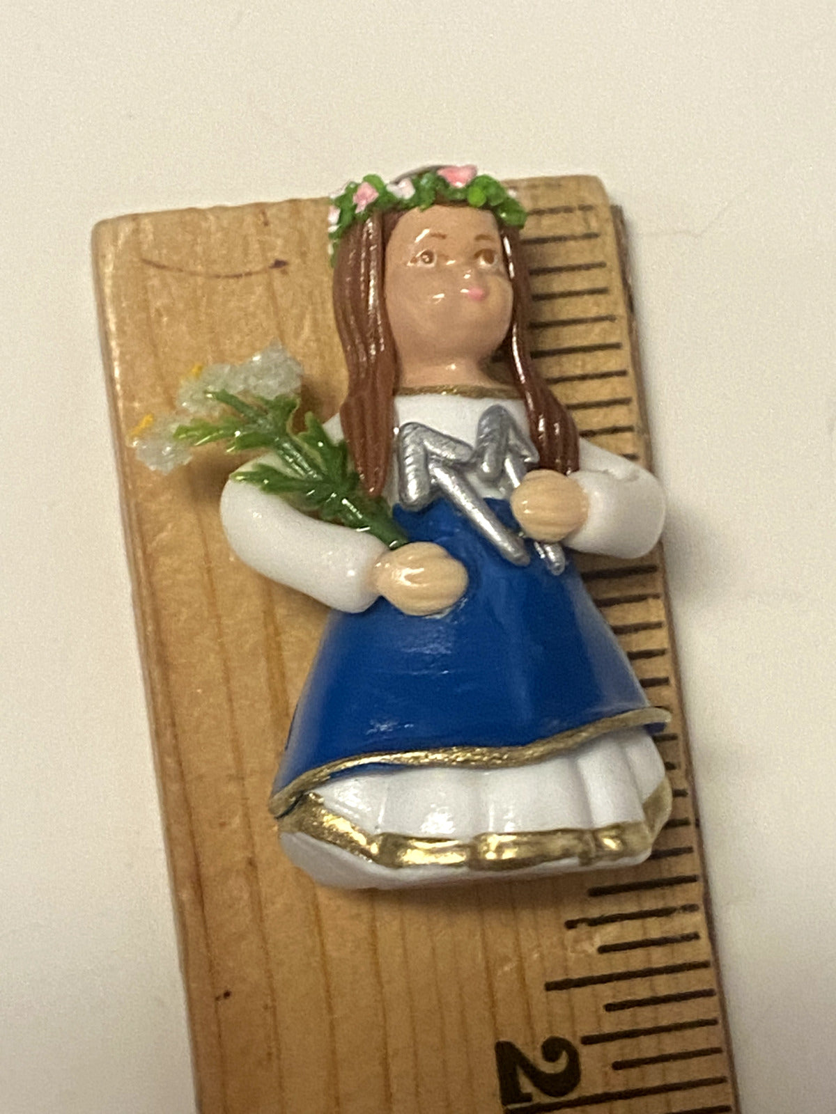 Saint Philomena Miniature 1.50" Statue, New from Colombia #L049