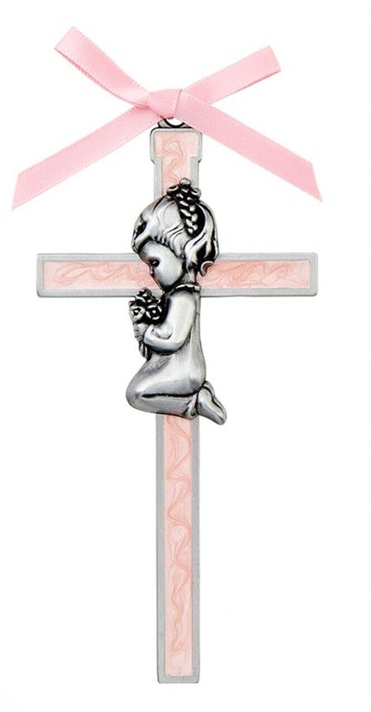 Girl's Pink Crib  Cross, New, #AB-161