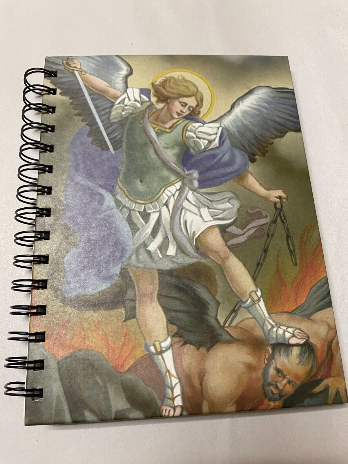 Saint Michael The Archangel Spiral Hard Cover Journal/Notebook, New - Bob and Penny Lord