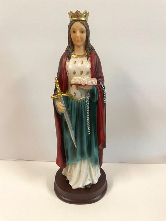 Saint Dymphna  8" Statue, New