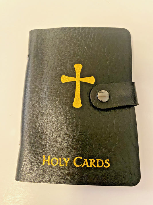 Holy Card Holder 5.25" Black Booklet, New