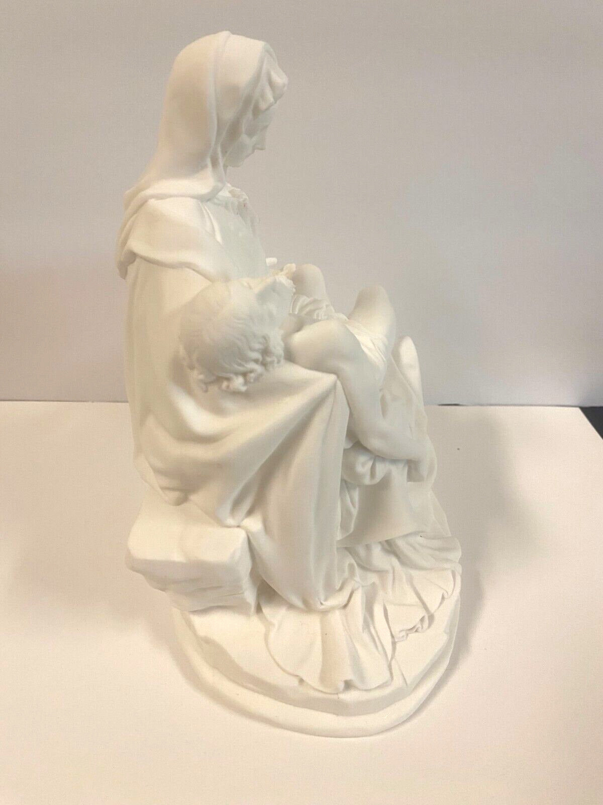 White Pieta Statue, 8" New #RM-033