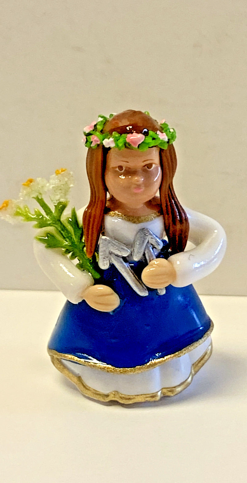 Saint Philomena Miniature 1.50" Statue, New from Colombia #L049