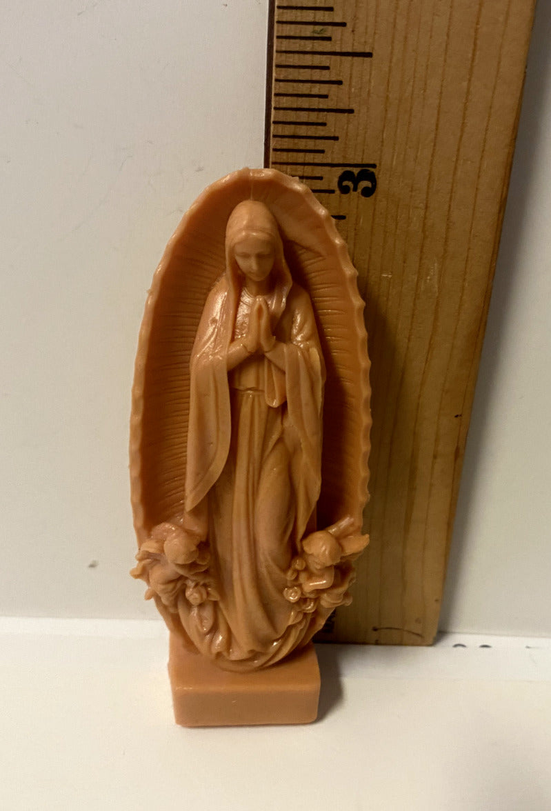 Our Lady of Guadalupe Very Small 3" H Statue, New