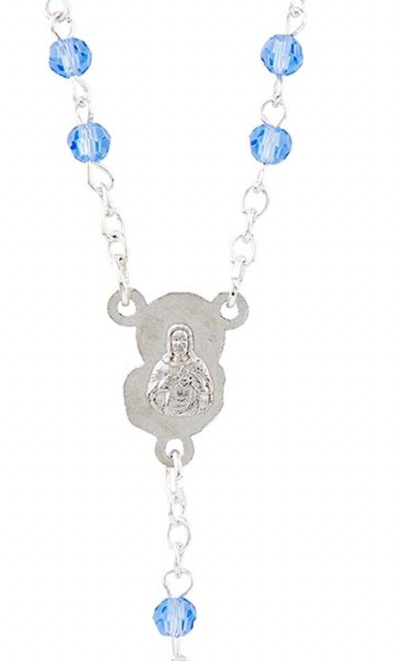 Blue Heart Case with Blue Glass Rosary, New # AB-049-2 - Bob and Penny Lord