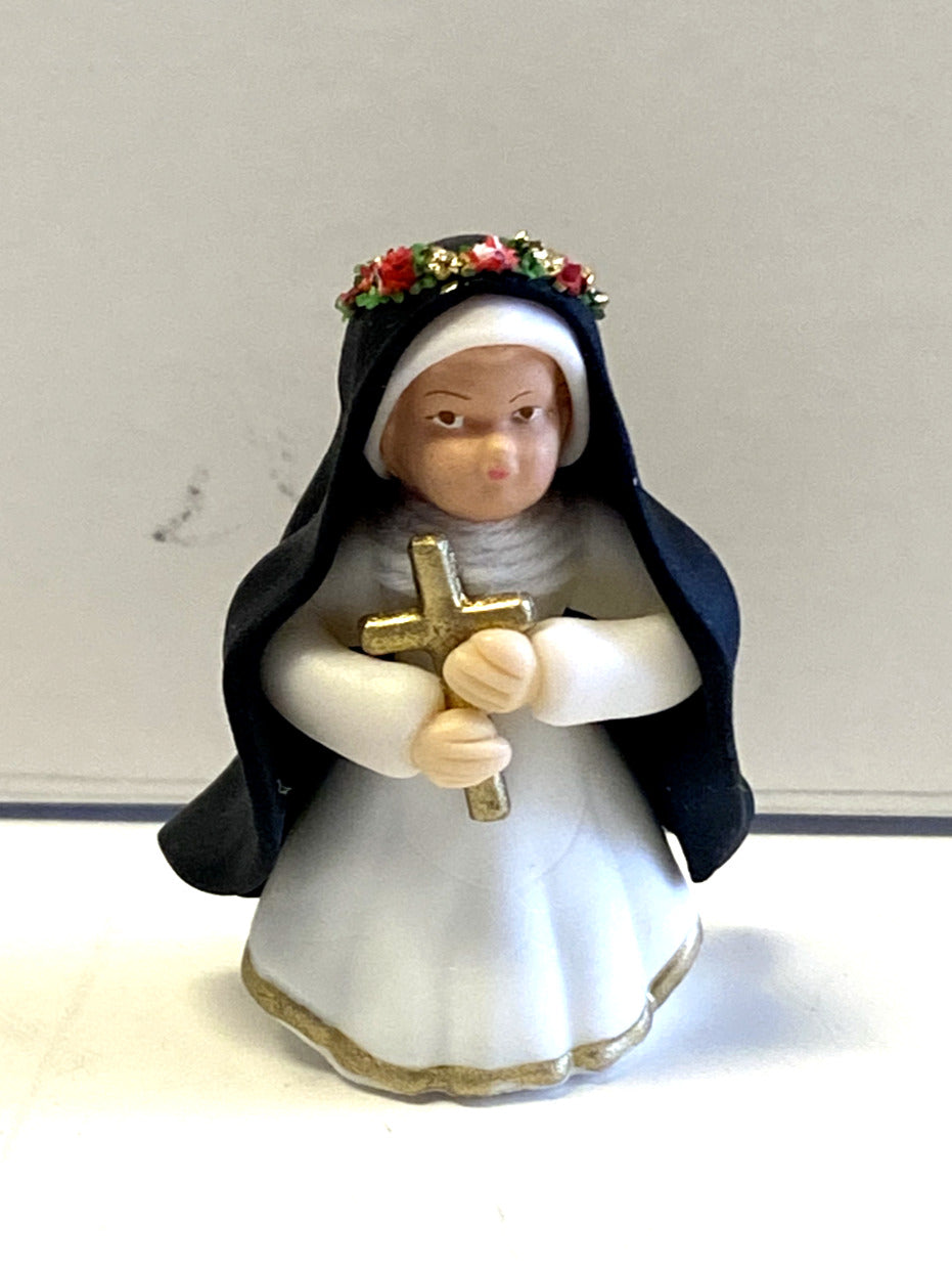 Saint Rose of Lima Miniature 1.75"  Statue, New from Colombia #054 Free Shipping