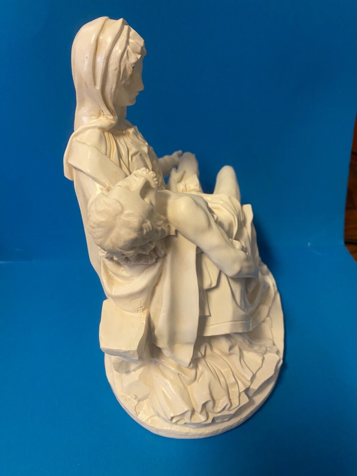 Pieta Stone Finish Statue, 7.25" New #AB-142