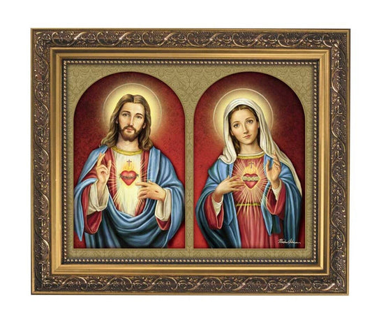 Sacred Heart of Jesus & Immaculate Heart of Mary Picture Frame, New #AB-010 - Bob and Penny Lord