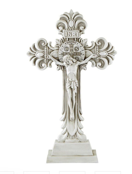 Saint Benedict 20"Garden Stone Crucifix,  New #AB-231 - Bob and Penny Lord