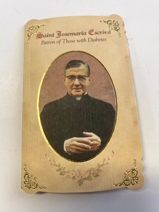 Saint Josemaria Escriva  Prayer folder + Medal, New