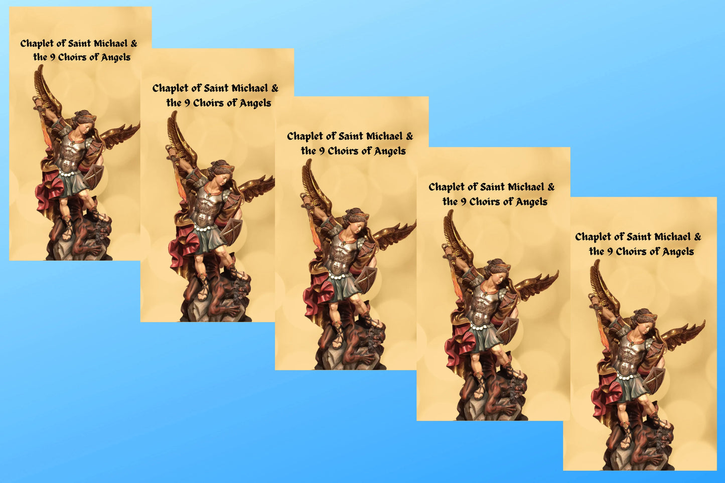 Chaplet of Saint Michael & the Nine Choirs of Angels Trifold Prayer Cards - Bob and Penny Lord