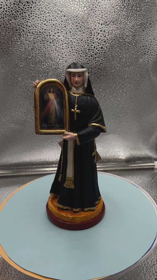 Saint Sister Faustina 7.5" Statue, New from Colombia