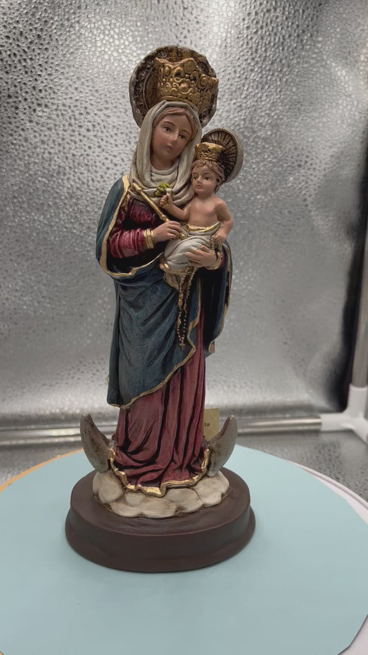 Our Lady of the Rosary Statue, 8.5" New