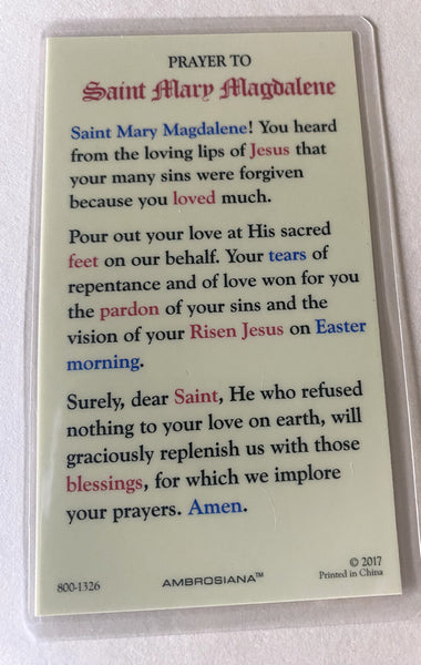 Saint Margaret Mary Alacoque Laminated Prayer Card,New | Bob and Penny Lord