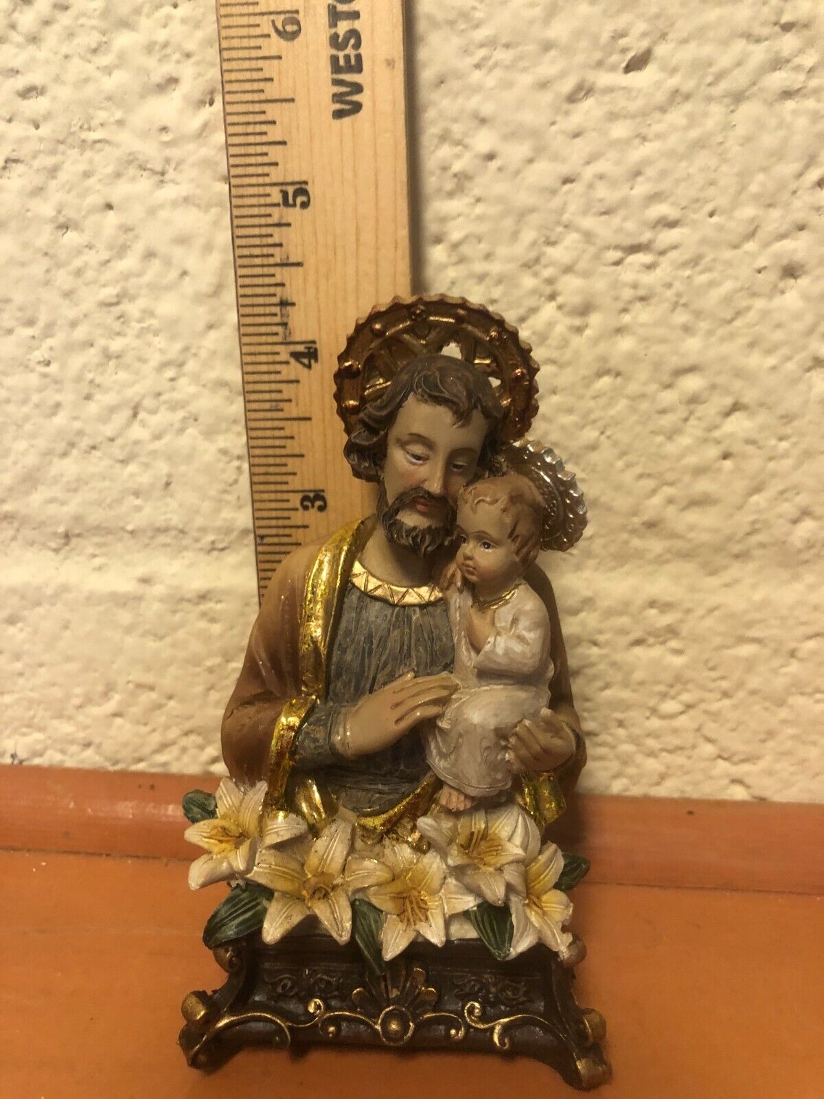 Saint Joseph with Child Bust 4.5" Statue,  New - Bob and Penny Lord